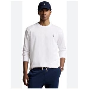 Polo Ralph Lauren Long Sleeve T Shirt Mens XL White Custom Slim Fit Pony Logo